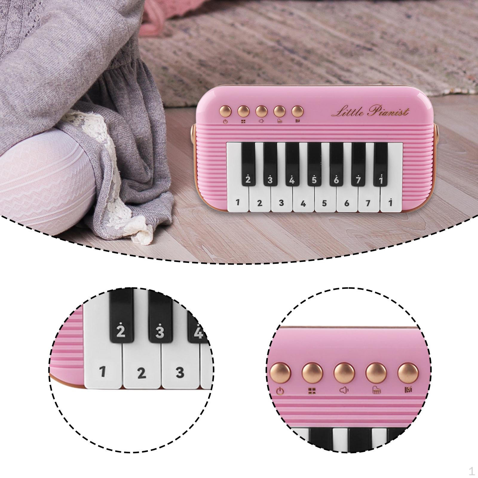 Игрушечное пианино Электронная клавиатура Музыкальный звук Портативный музыкальный инструмент, Детям, для детей, Детям розовый